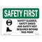 Signmission OSHA Sign, Glasses Shoes W/ Symbol, 10in X 7in Decal, 10" W, 7" H, Landscape OS-SF-D-710-L-10955 - alternate 1